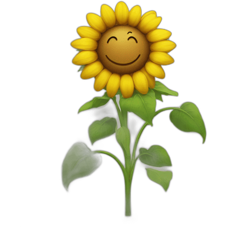 Smiling sunflower emoji