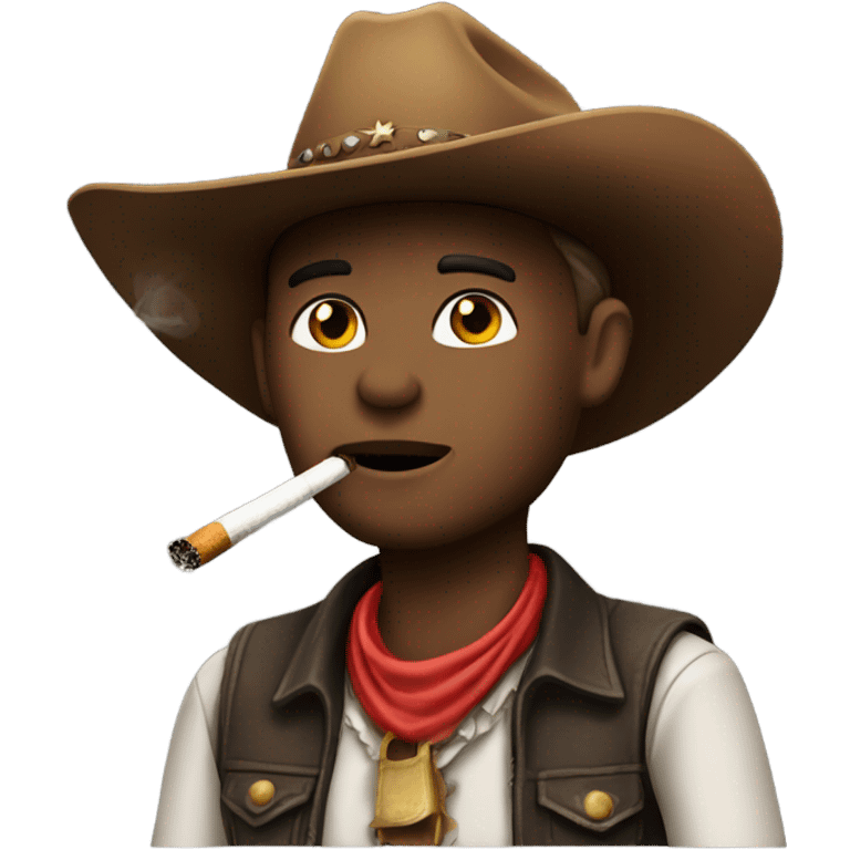 cowboy with a cigarette in his mouth  emoji