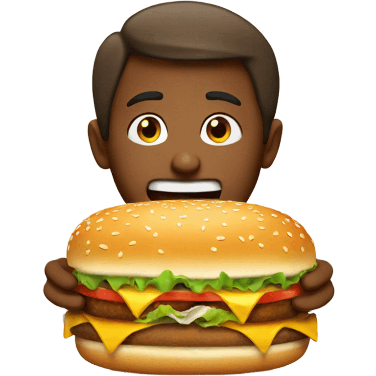 Eating burger emoji