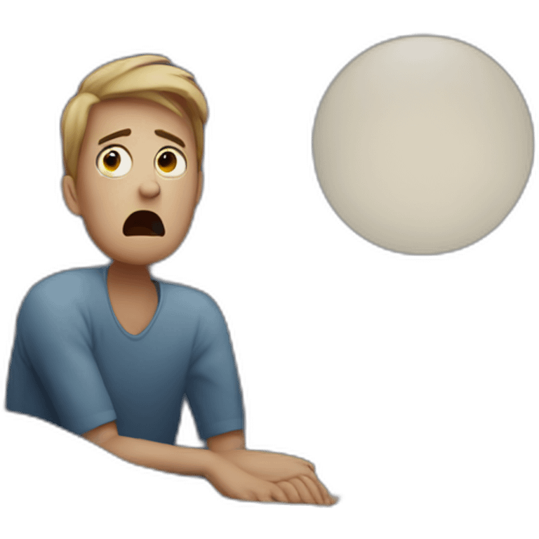 a person scared at night emoji