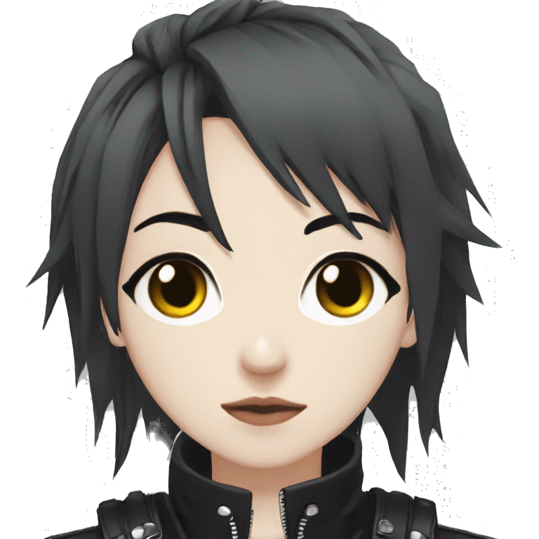 Edgy anime punk gothic tomboy emoji