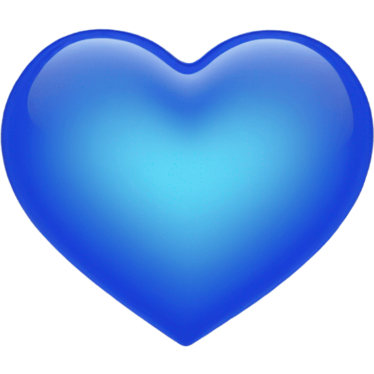 Neon glass cobalt heart  emoji