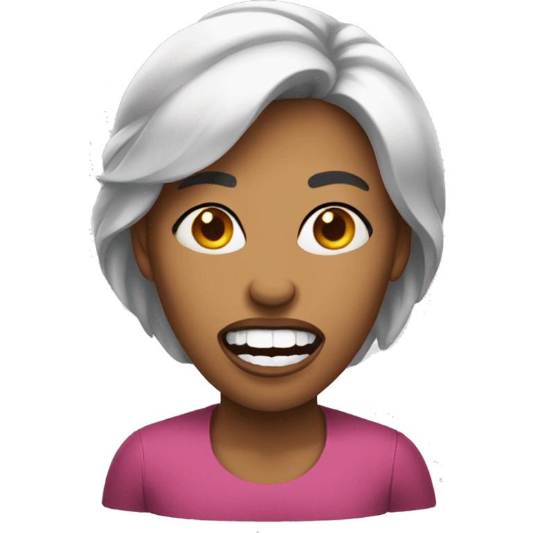 woman with big mouth
 emoji