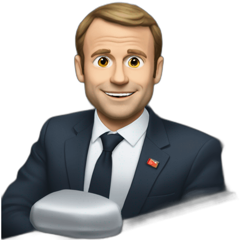 Macron dans une voiture  emoji