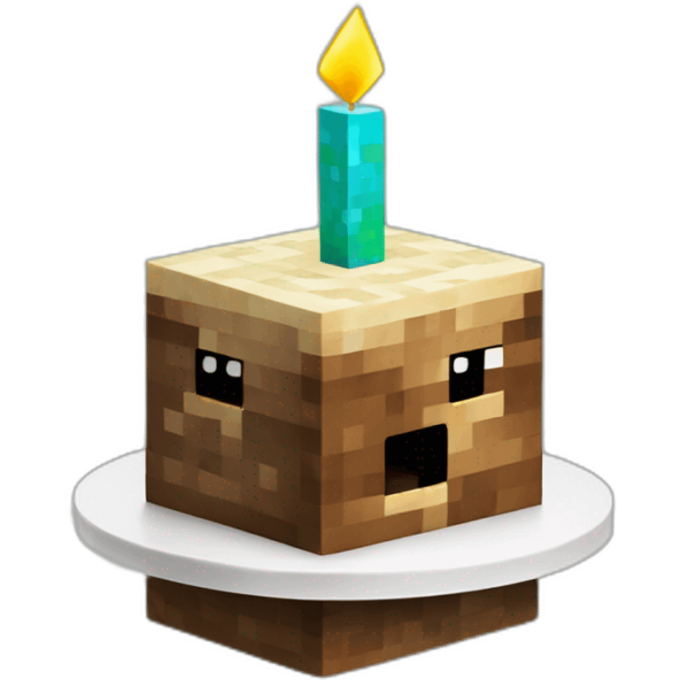 minecraft birthday cake emoji