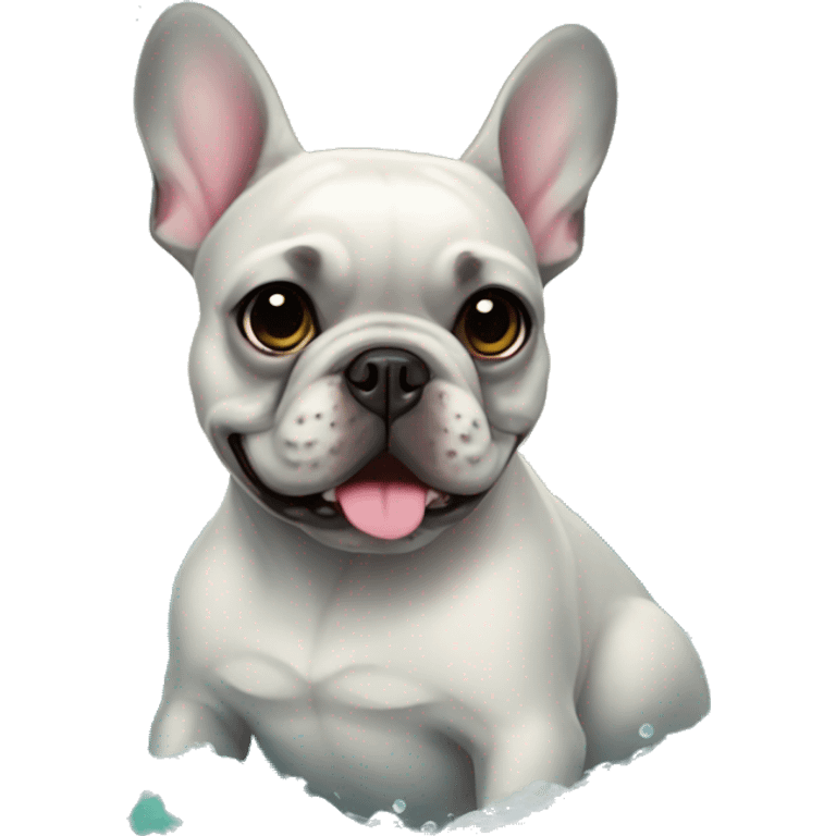 French bulldog mermaid emoji