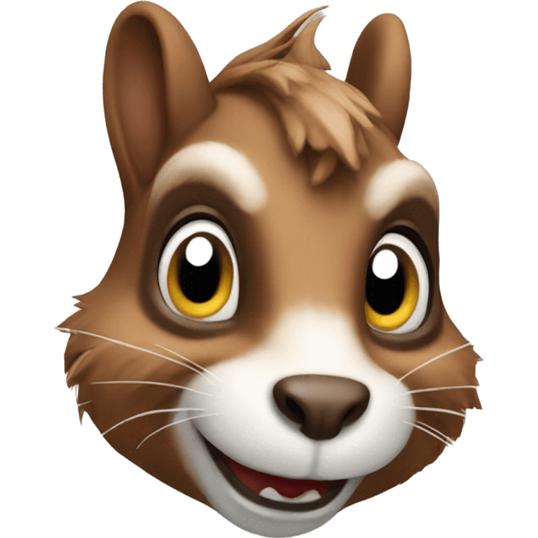 Crazy squirrel emoji