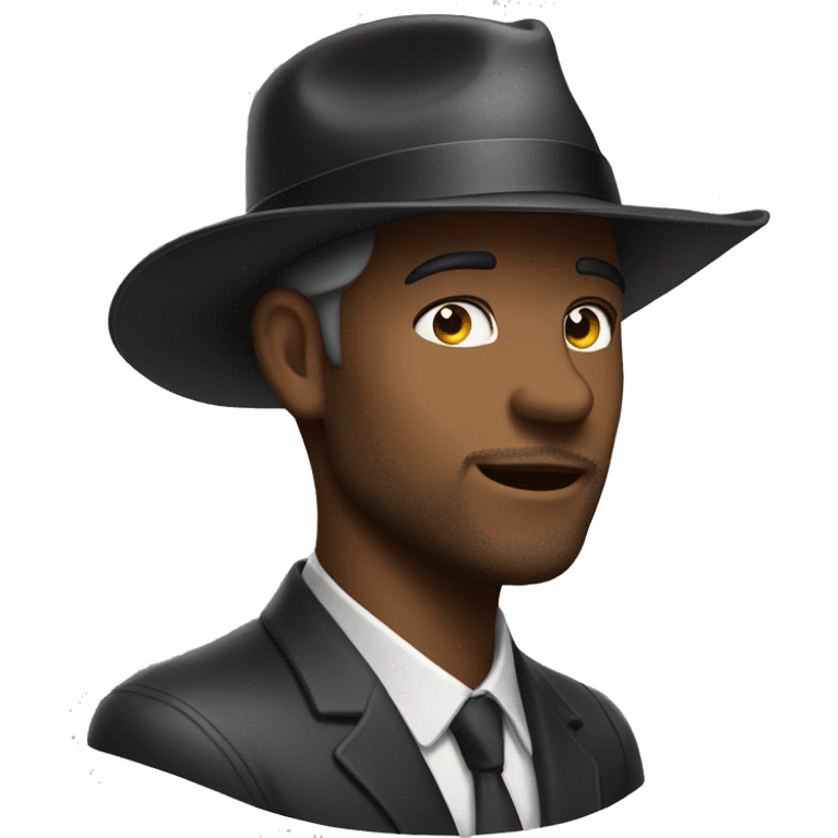 Man tipping a fedora hat emoji