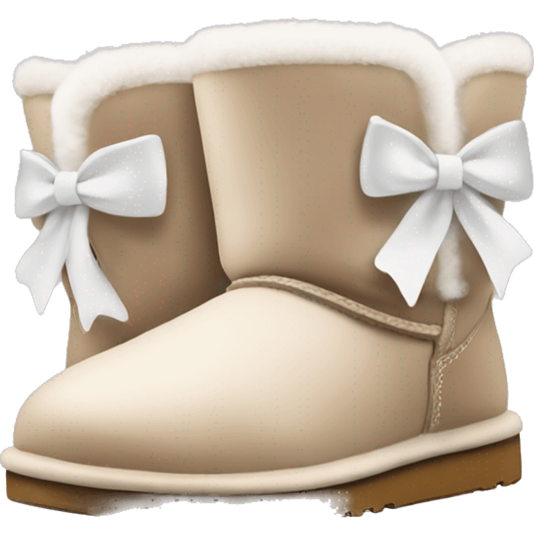 ugg boots with a white bow  emoji