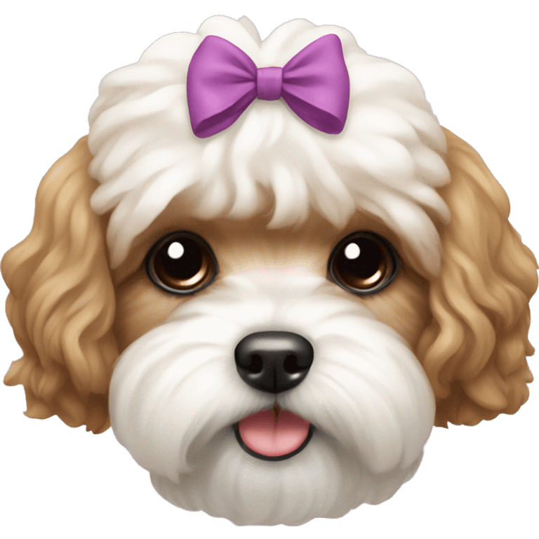 Shihpoo with bow emoji