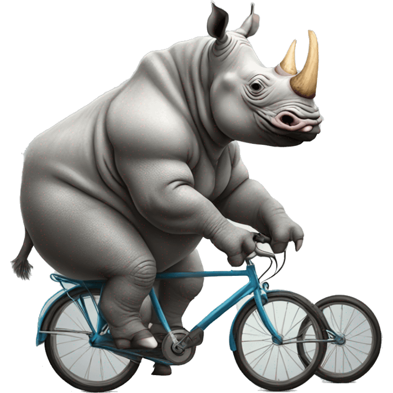 rhino on bicycle  emoji