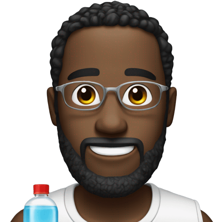 diddy holding a bottle of baby oil with a beard emoji