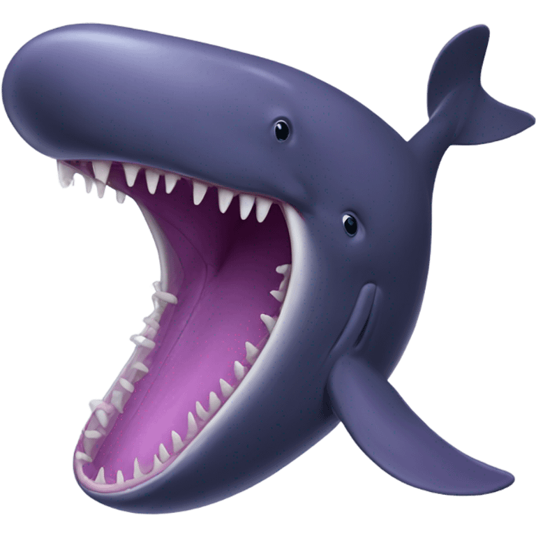 purple sperm whale with open mouth emoji