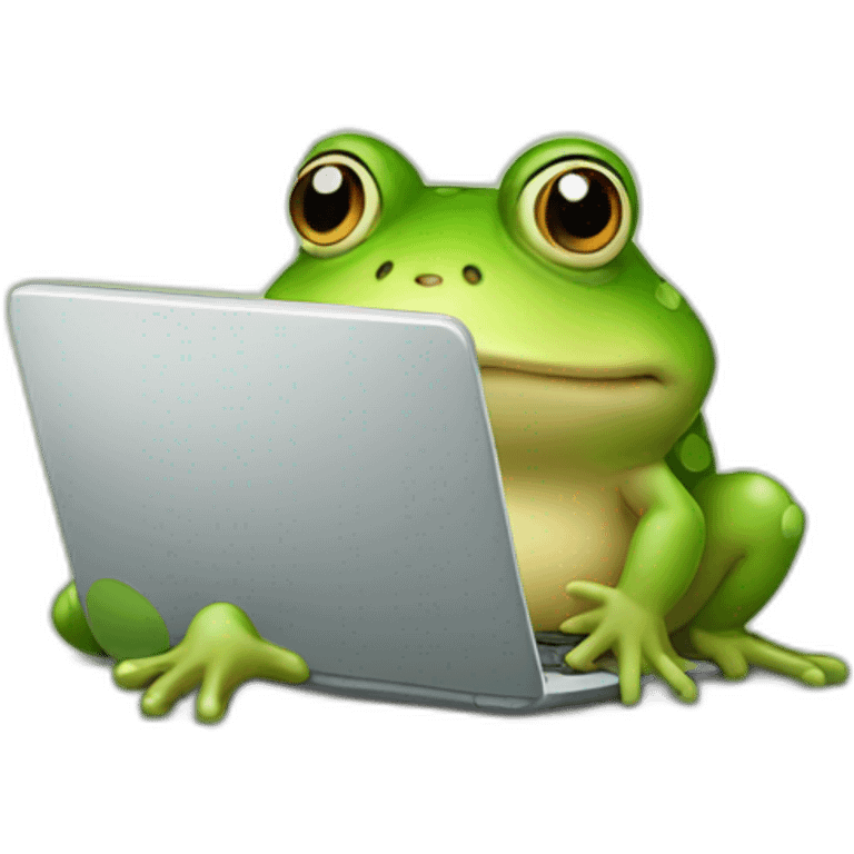 cute toad with laptop emoji