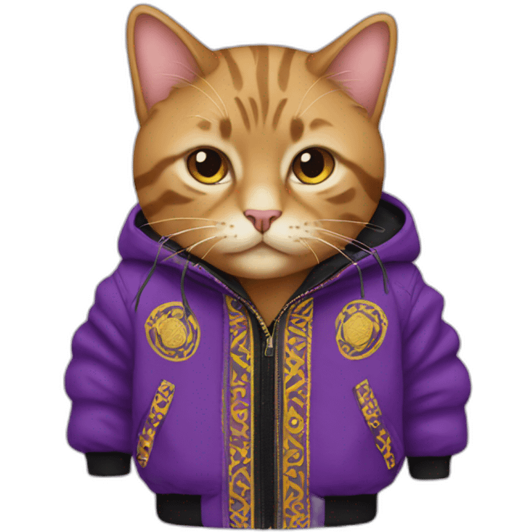 The Cat in the versace coat emoji