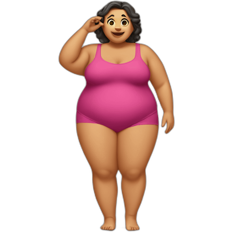 full body 300lb fat woman emoji