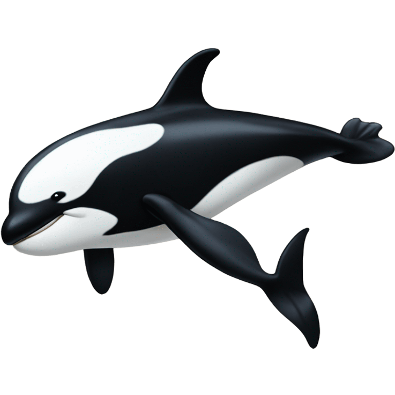 Orca whale with a football jersey and muscles  emoji