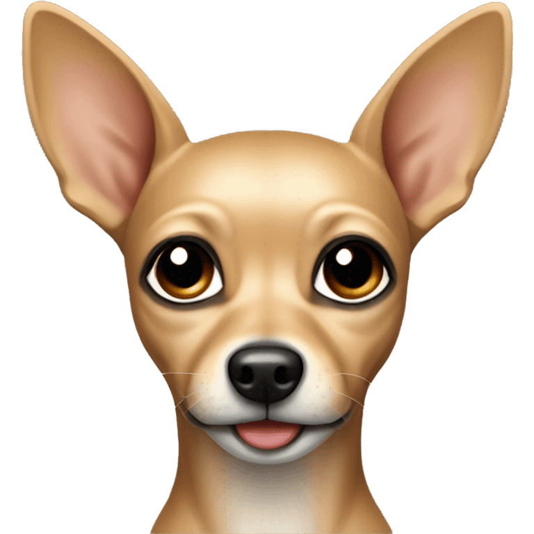 Sand-colored toy terrier with black eyes emoji