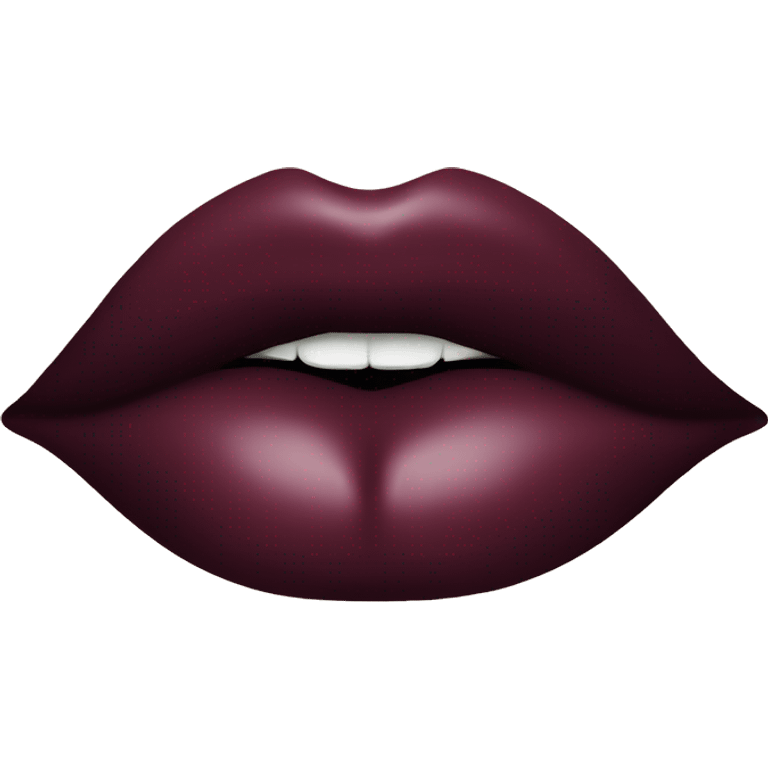 Burgundy lipstick kiss emoji