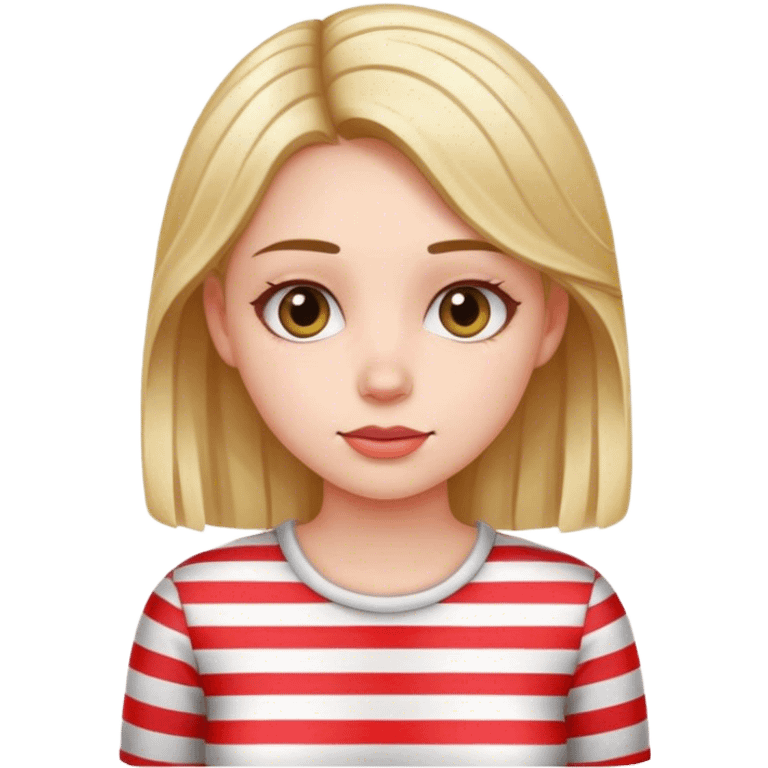 striped shirt girl portrait emoji