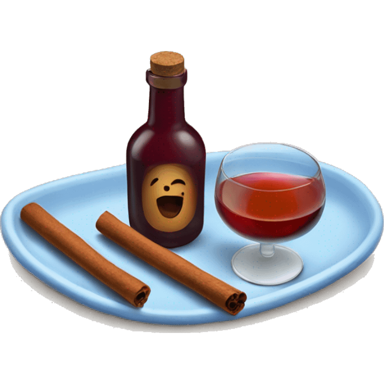 Muled wine with cinnamon stick emoji