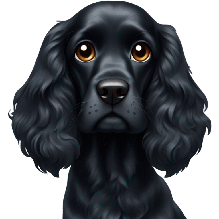 Dog cocker spaniel black emoji