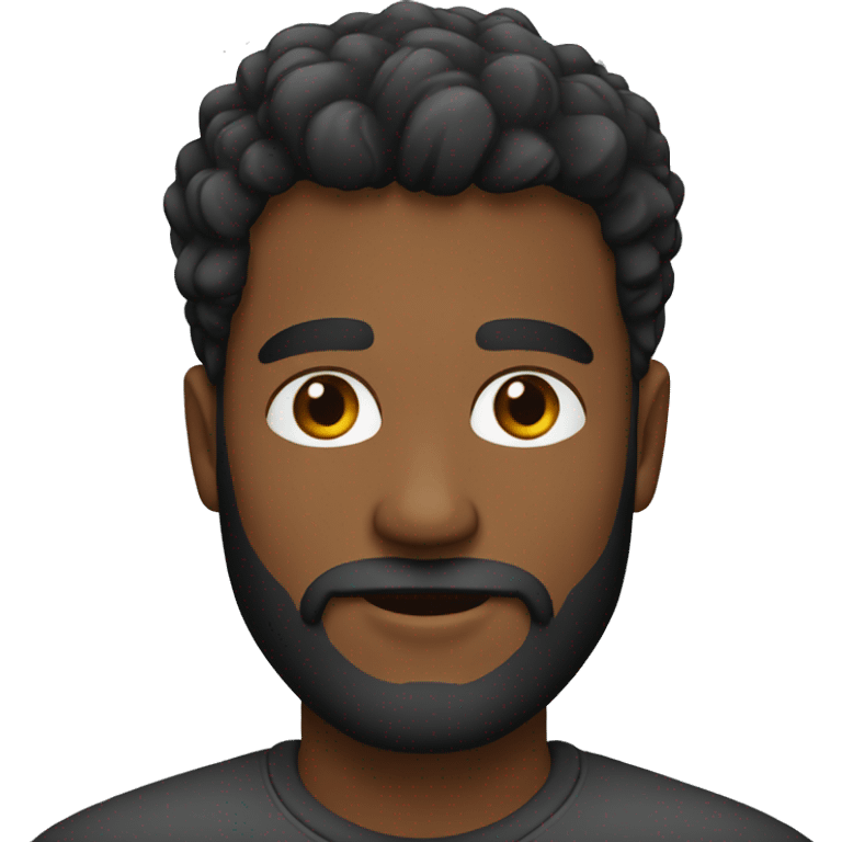 Man black avec peu de barbe  emoji