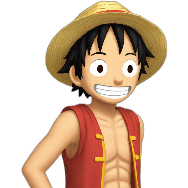 Luffy qui joue aux jeux vidéo  emoji