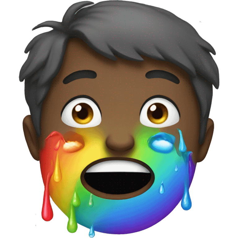 crying rainbow emoji