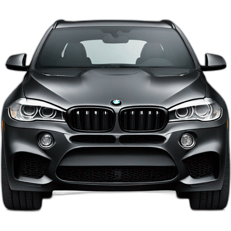 BMW X5M black and number plate JK-777 emoji