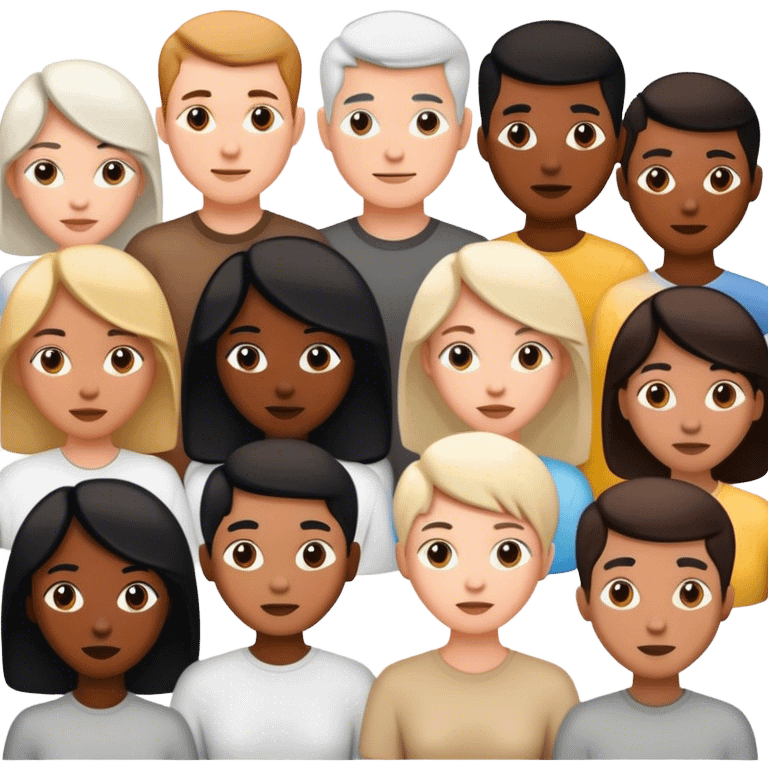 Black and white people emoji