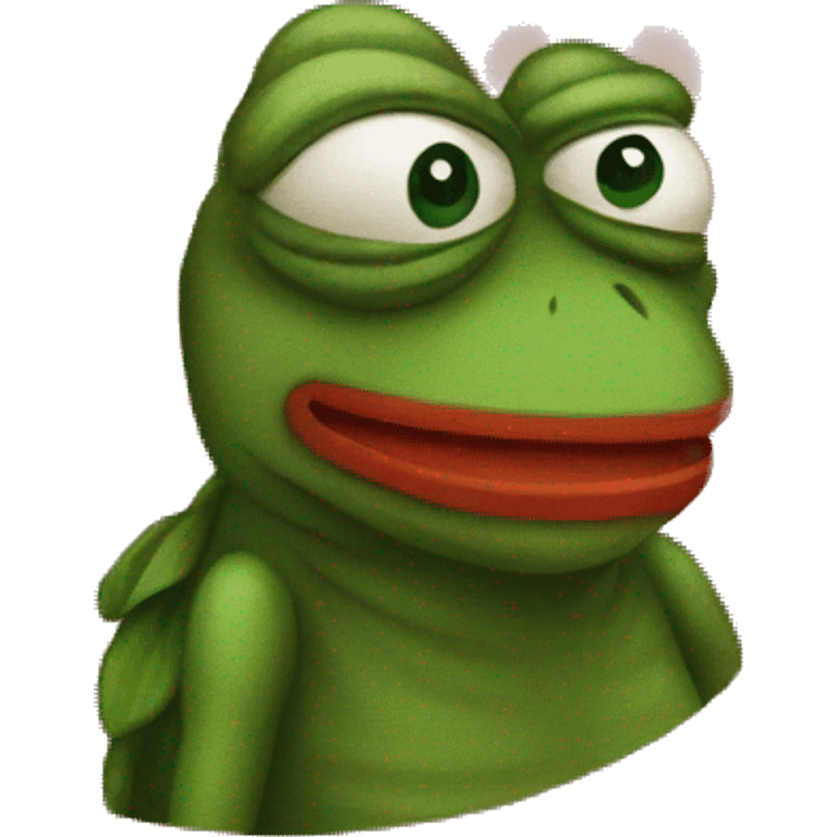 red colored pepe the frog emoji