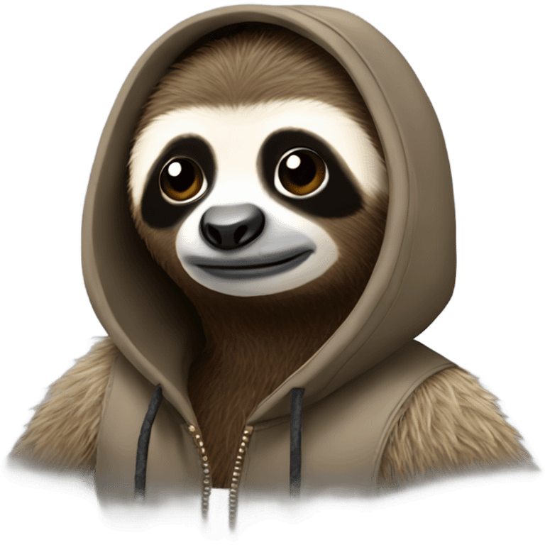 Rapping sloth emoji