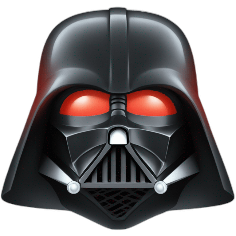 a white darth vader with red glowing cracks emoji