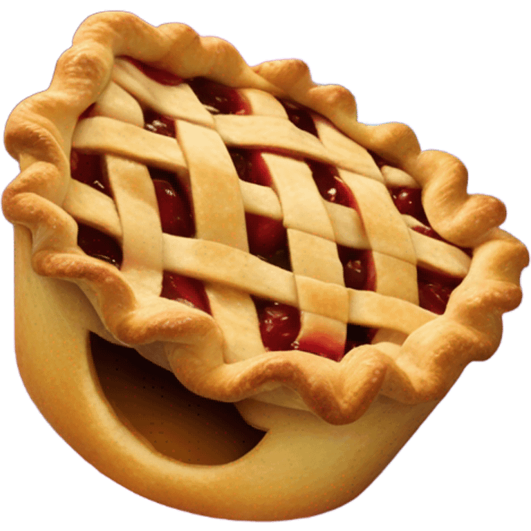 Apple pie inside wormhole emoji