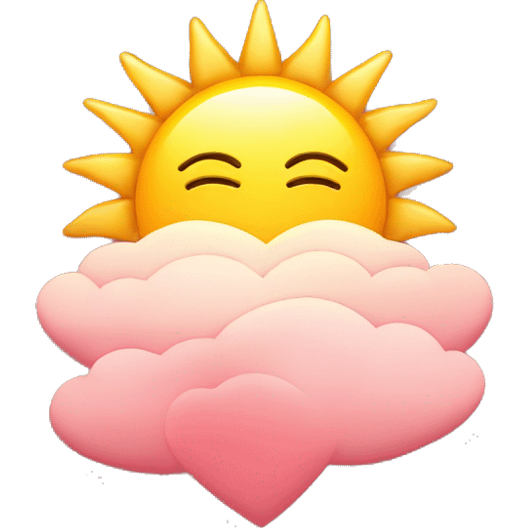 Morning sun sun wih hearts  emoji