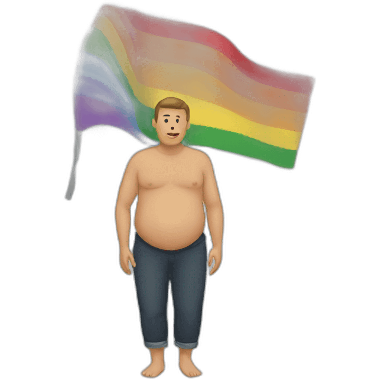 Pregnant Man With Pride Flag emoji