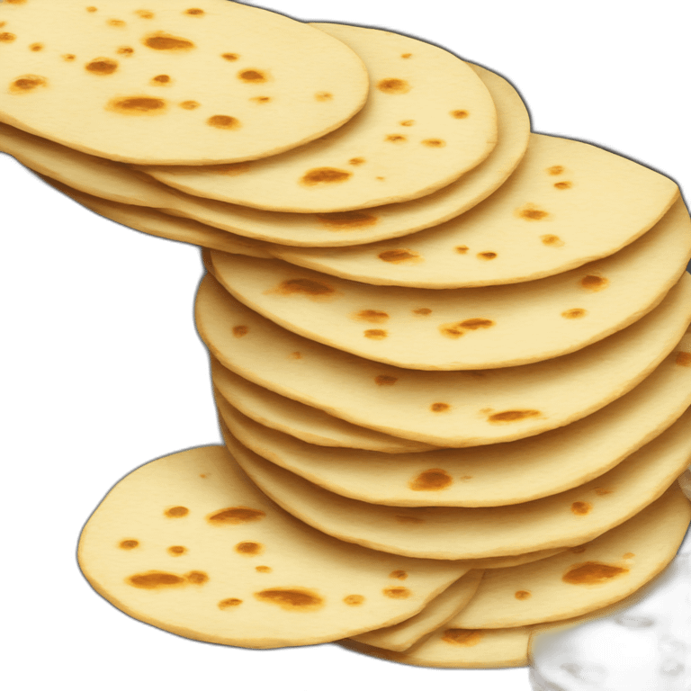 Small Stack of tortillas with some grill marks emoji