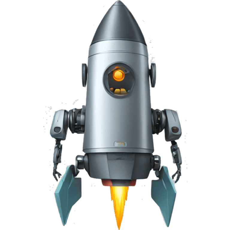 ROBOT FILING A ROCKET emoji