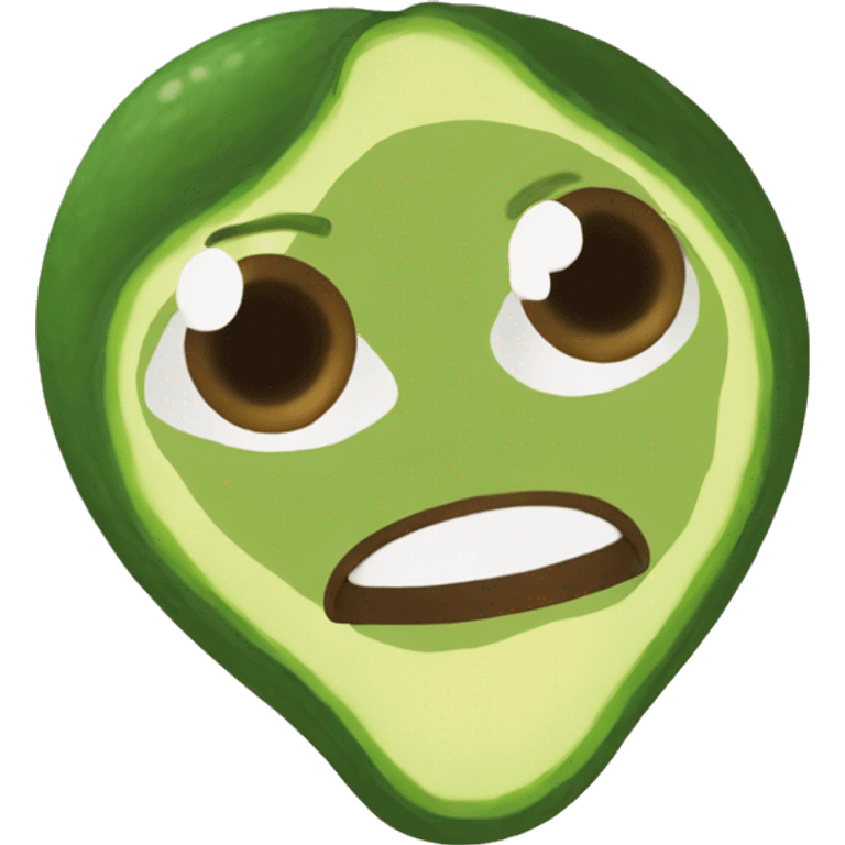 An avocado with this face 👁👄👁 emoji