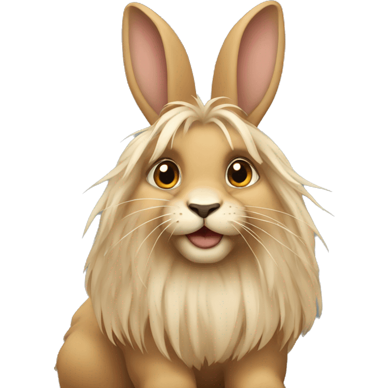 Lionhead bunny emoji