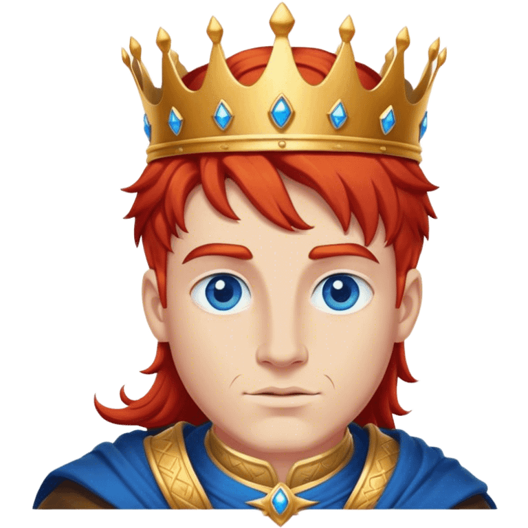 Red hair king blue eyes, emoji