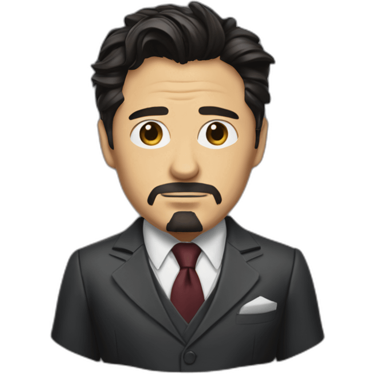 TONY STARK with half weared suit emoji