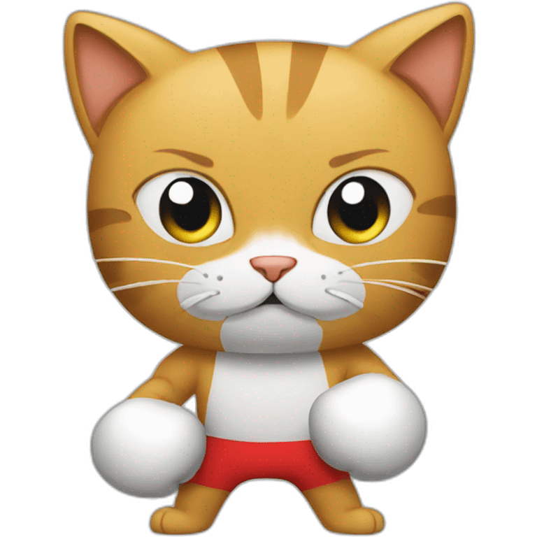 A cat boxing emoji