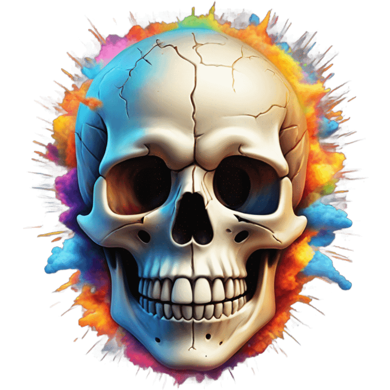 skull blowing mind emoji