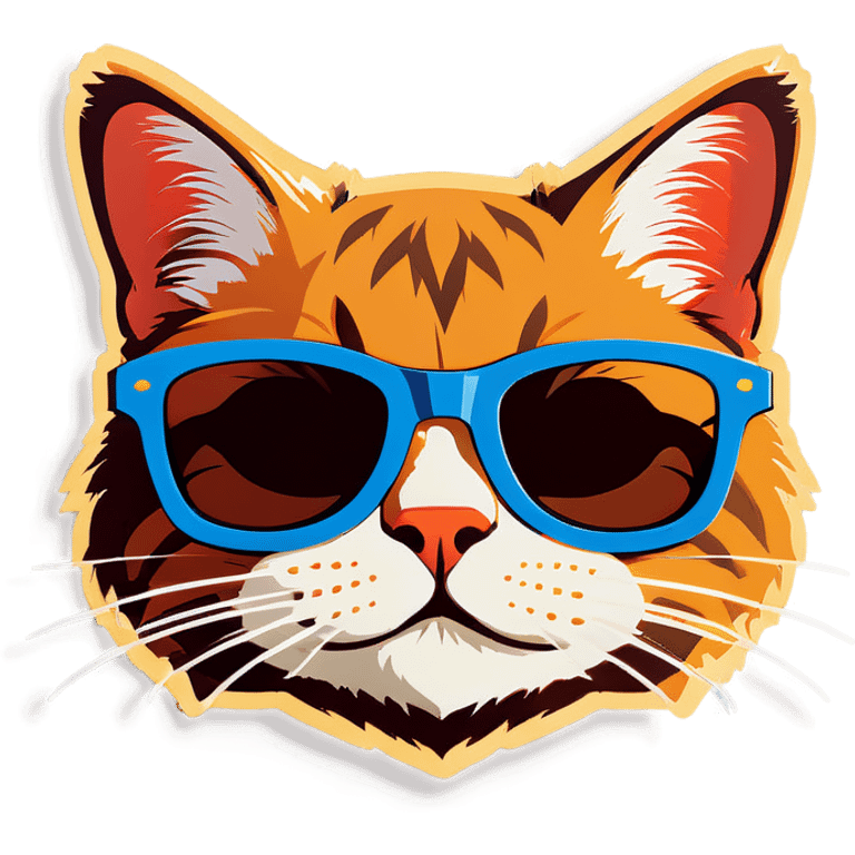 Cat with sunglasses emoji