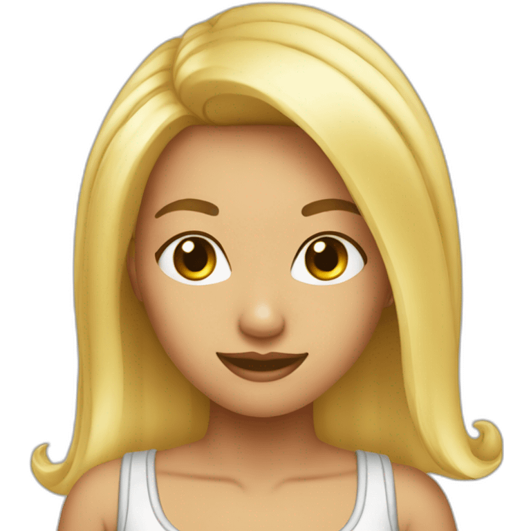 Une fille blonde qui twerk emoji