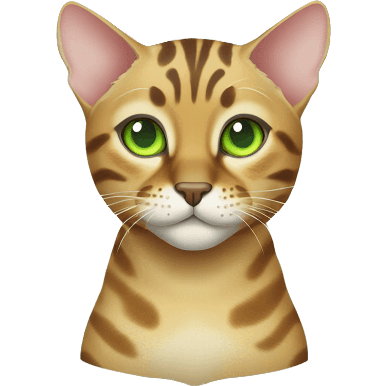 bengal cat with light green eyes  emoji