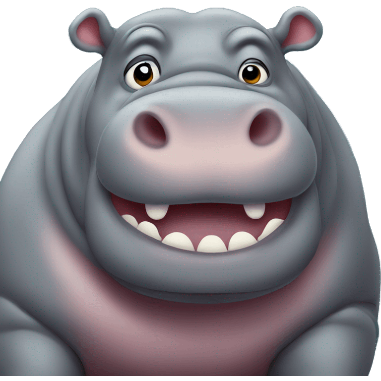 fat hippo emoji