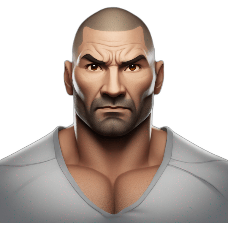 actor dave bautista serious half body emoji